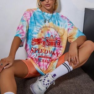 Tie dye graphic tee